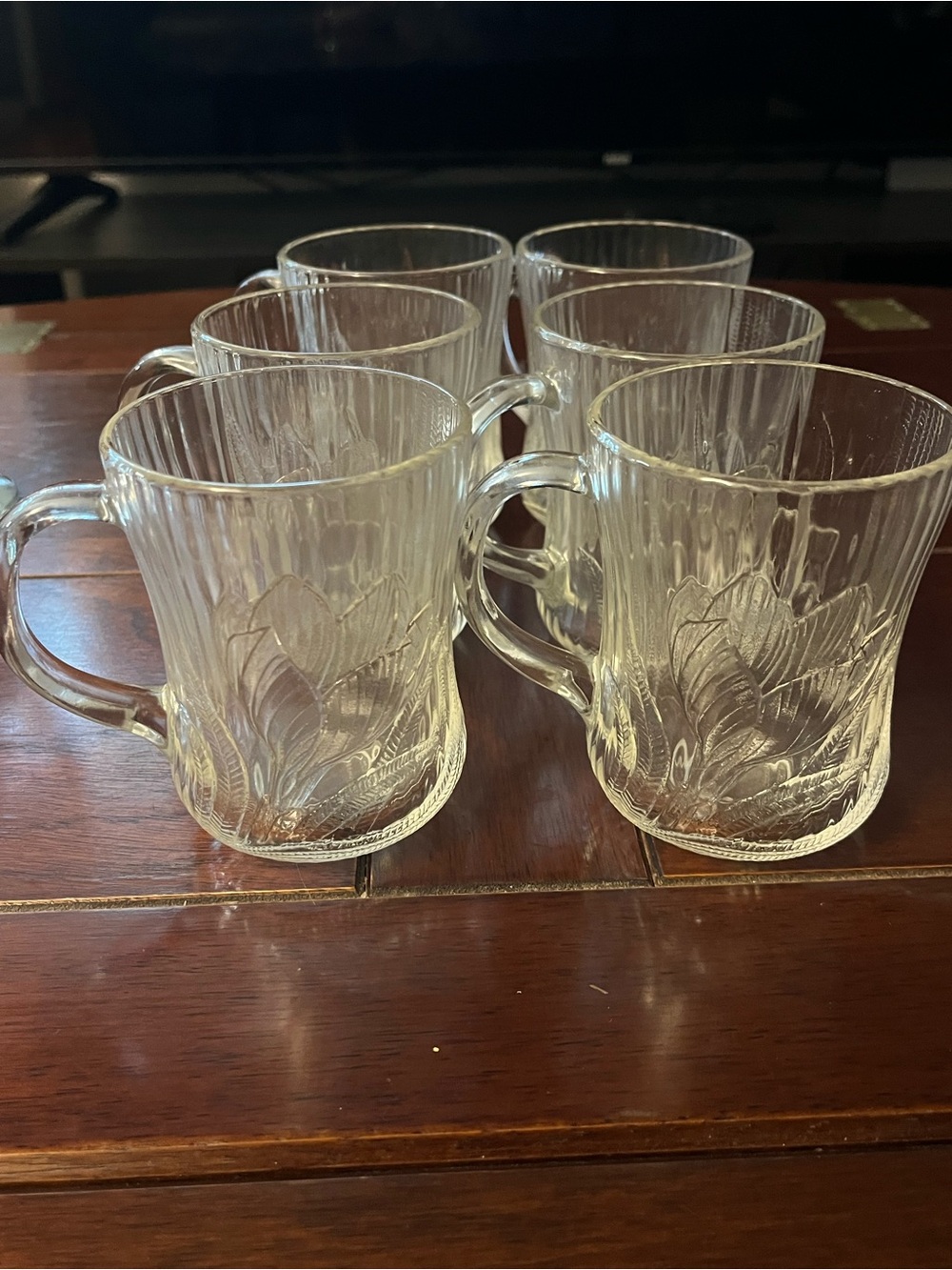 Arcoroc Canterbury Crocus clear mugs set of 6